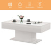 High Gloss Coffee Table with LED Light Living Room Cocktail Sofa Center Table