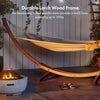 Hammock with Stand, 1 Person Cotton Hammock & Larch Wood Frame,