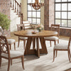 Round Dining Table, 120 cm Farmhouse Kitchen Table for 4 People for Dining Room