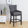 1/2X Linen Bar Stools High Counter Breakfast Chair Kitchen Pub Restaurant Wooden