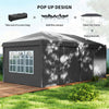 3 x 6m Pop Up Gazebo Height Adjustable Party Tent w/ Storage Bag Grey