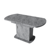 Extendable Dining Table with Storage Space-Saving Kitchen Table 110-130 cm Grey