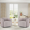 Modern Upholstered Sherpa Swivel Barrel Accent Chair