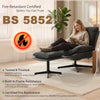 Accent Chair with Footstool, Modern Swivel Lounge Chair, Refurbished