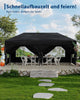 3x6m Heavy Duty Gazebo Marquee Canopy Outdoor Garden Party Wedding Tent Black
