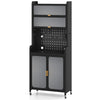 Kitchen Pantry Storage Cabinet 192 CM Tall Freestanding Metal Coffee Bar