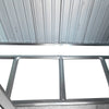 4x8 FT Flat Roof Steel Storage Shed, Pre-drilled Steel Panels, Outdoor Tool Shed