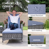 Rattan Sun Lounger Set Wicker Recliner Bed Side Table Garden Furniture Cushion
