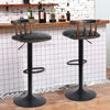 2PCS Metal Base & Gas Lift Faux Leather Kitchen Breakfast Bar Cafe Stools Swivel