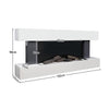 50"LED Fireplace White Surround Suite Wall/Stand Wide Electric Fire 7Color Frame