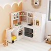 Corner Kitchen Playset Kids Pretend Play Kitchen-White