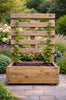Garden Wooden Planter with Trellis Heavy Duty Raised Flower Box Climbing Screen