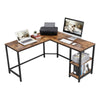 L-Shape Computer Desk Corner Office Workstation Study Desk With Shelf New LWD72X