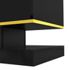 TV Stand Cabinet 180cm w/ LED Lights, 3 Drawers Storage Modern High Gloss Black