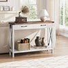 Console Table with 2 Drawer Storage Shelf Accent Wood Entryway Table Sofa Table