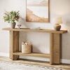 59" Farmhouse Entryway Console Table, 2-Tier Narrow Long Sofa Table Behind Couch