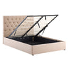 Middleton Fabric Ottoman Storage Double Bed In Stone