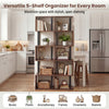 Freestanding Open Shelving Unit Space-Saving Decorative Display Shelves