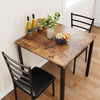 3-Piece Dining Table Set for 2 - Small Space Kitchen Table & Chairs Metal Frame