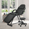 Black Massage Bed Beauty Salon Massage Table Therapy Couch with Stool
