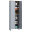 Freestanding Kitchen Cupboard, 4-Door Storage Cabinet Organizer with Adjustable