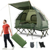 2-Person Camping Tent Cot 5-in-1 Folding Camping Bed Tent Sleeping Bags