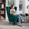 Wingback Chair, Modern Accent Chair for Living Room Bedroom, Green