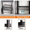 Large 4 Tier Metal Trolley Basket Rack Kitchen Storage Vegetable Cart W/ Wheels