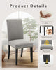 Set of 2 Modern Fabric Upholstered Dining Chairs, Curved Backrest+Solid Wood Leg
