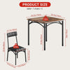 3-Piece Dining Table Set for 2 Compact Kitchen Table & Chairs Space Saving Squar