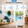 EMtronics 9000BTU Portable Air Conditioner Dehumidifier Fan and Window Vent Kit