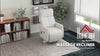 Massage Recliner Chair with Footstool Upholstered Reclining Armchair Refurbished