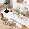 Swivel Bar Stools Set of 2, 66cm Upholstered Faux Leather Counter