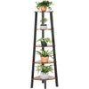 5 TIER LADDER SHELF WOOD FLOWER RACK CORNER STORAGE UNIT PLANT STAND DISPLAY UK