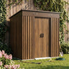 Garden Shed Pent Roof 4X6FT Metal Free Foundation Base Tools Bike Storage House