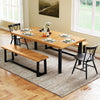 200 x 100cm Large Rectangle Table with Acacia Wood Tabletop