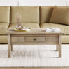 Wood Coffee Table With Storage Drawer Solid Pine Wax Living Room Furniture