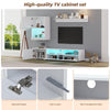 High Gloss White TV Wall Unit Set of 3 with LED Lights Display Cabinet & Shelves