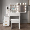 Dressing Table With Drawers Mirror Stool Set Makeup Desk Vanity Table Bedroom