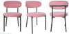 2 Velvet Dining Chairs Velvet Seat Chairs Plush velvet seat and backrest