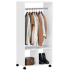 Open Wardrobe Clothes Rail Bedroom Clothes Storage Rod Shelves White