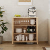 Rattan Storage Cabinet,Freestanding Cupboard w/ 2 Adjustable Shelves,for Bedroom