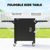 Outdoor Grill Cart with Stainless Steel Tabletop, BBQ Table with a Cabinet