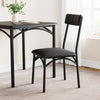 3-Piece Dining Table Set for 2 Compact Kitchen Table & Chairs Space Saving Squar
