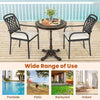 60CM Round Patio Dining Table Cast Aluminum Dining Table-Bronze