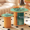 40CM/60CM Coffee Table Round Wood Side Table Sets With Hidden Storage Walnut