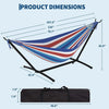 2-Person Outdoor Hammock w/ Stand,450 Lbs,Portable Hammock w/Carry Bag,11 Colors