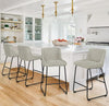 Bar Stools Set of 3/4 PU Leather 24 Inch Height Bar Chairs With Backrest