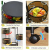 3-6 Tier Vegetable Mobile Shelf Rack Kitchen Rotating Storage Trolley Cart UK