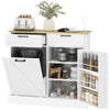 Sideboard with Tilt-out Trash Bin, Kitchen Sideboard with 2 Drawers, Shelves